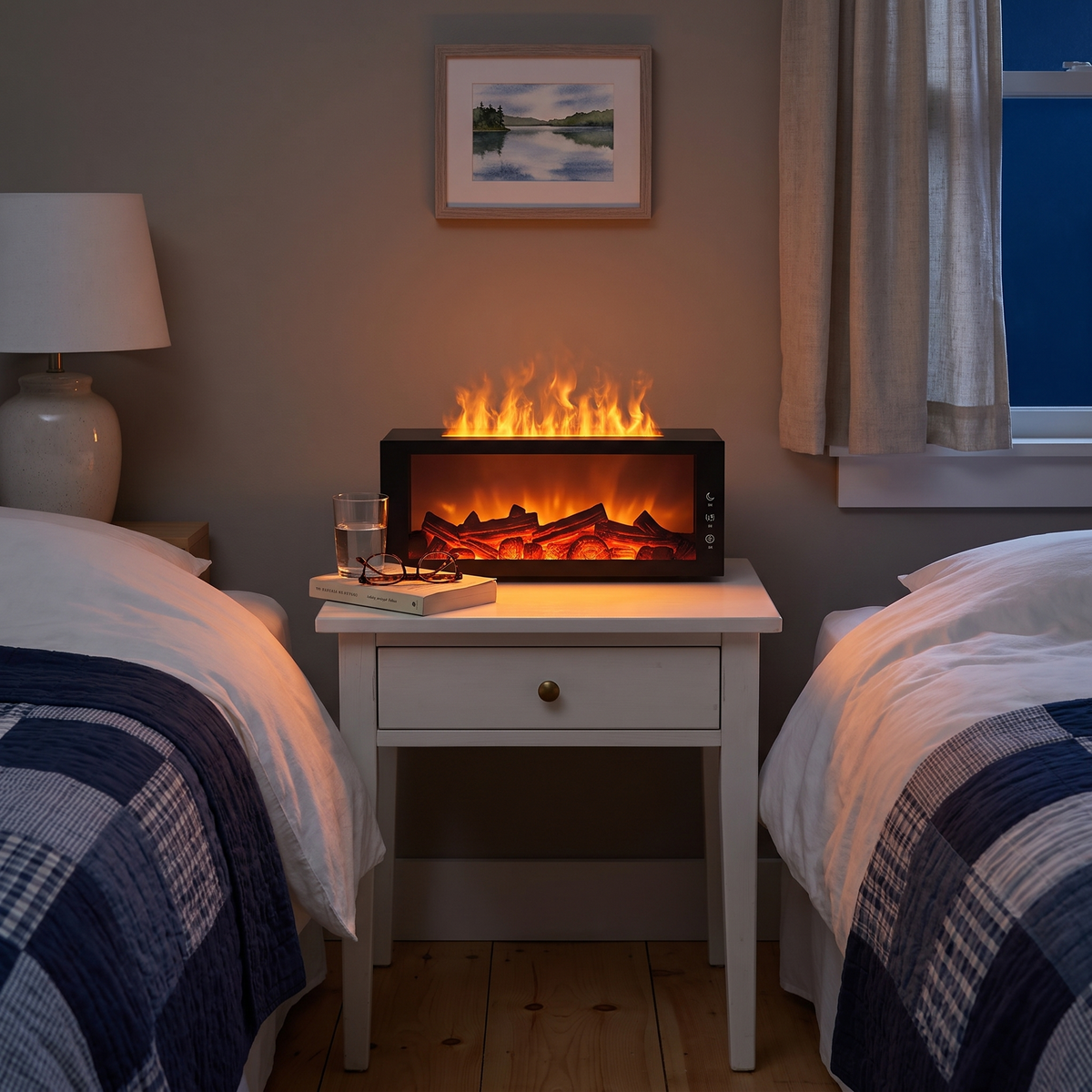 Armand's Fireplace Diffuser – on the nightstand