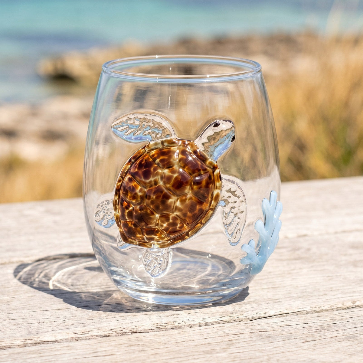 Close-up of the leatherback turtle glass
