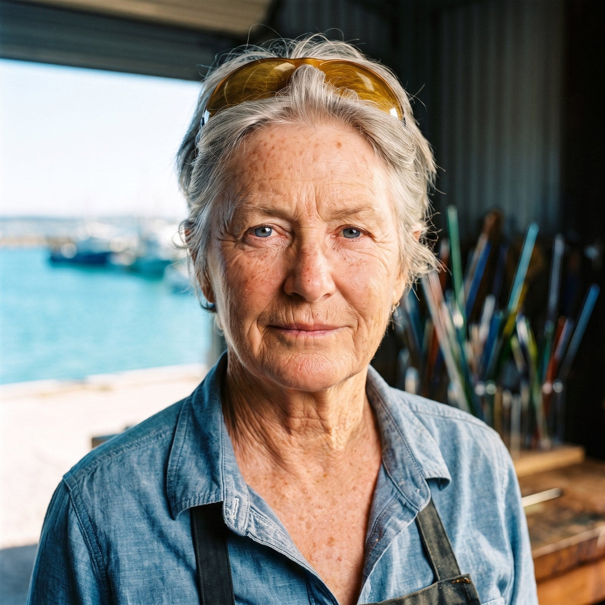 Glenys Trezona, glass artist, Port Lincoln, South Australia