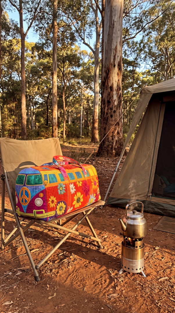 Kombi weekender at a bush campsite