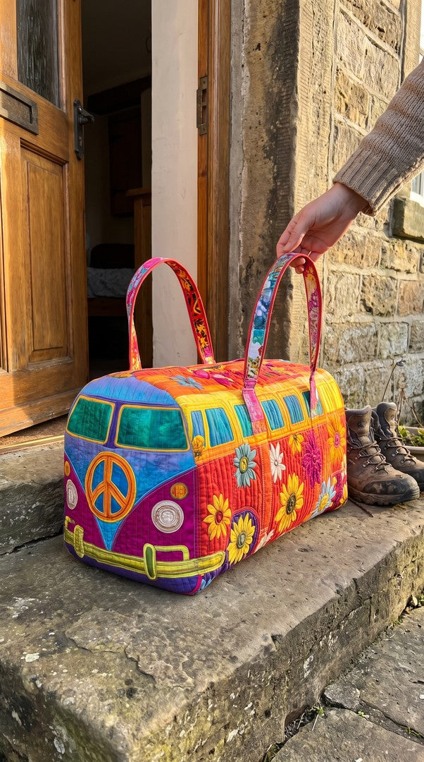 The weekender packed and ready on a Yorkshire cottage doorstep