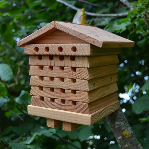 Blossom Guardian bee hotel, cedar body and copper roof