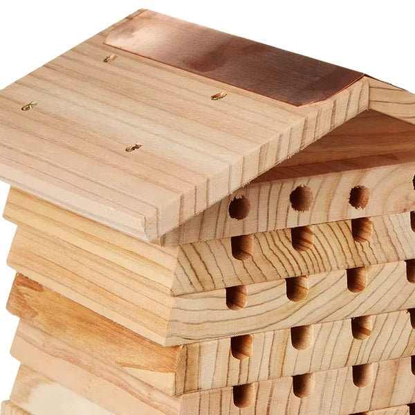 Close-up of the hand-dressed cedar tunnels