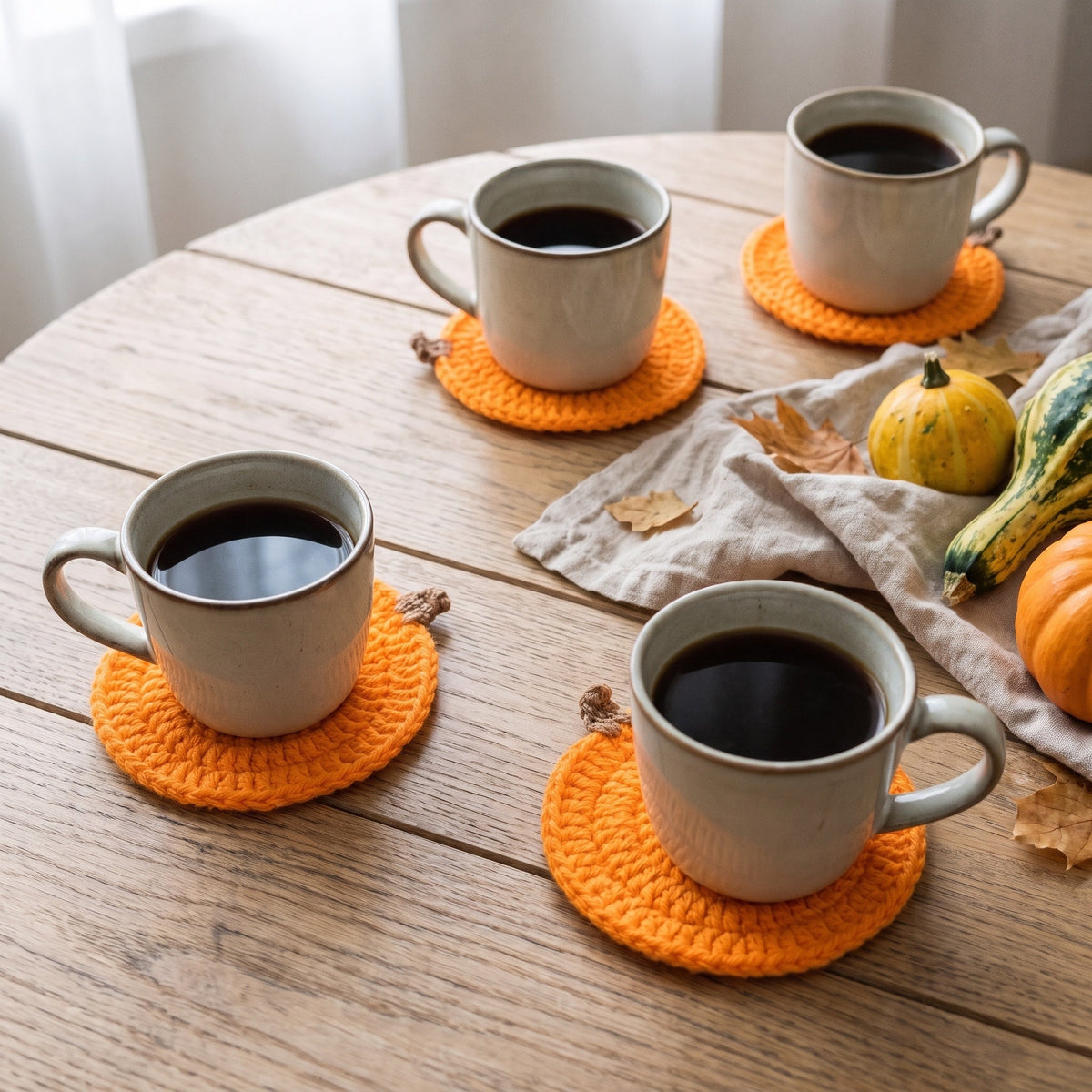 Full set on an autumn table