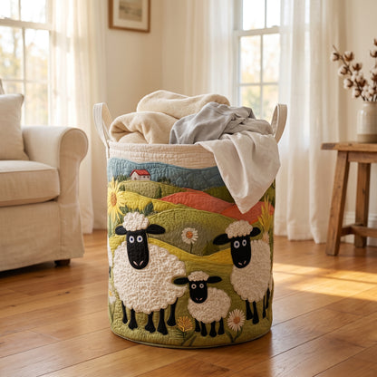 Noeleen's Handquilted Sheep Basket