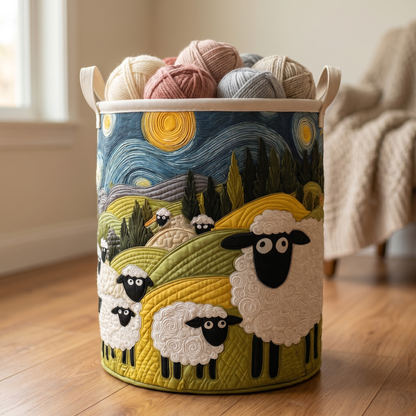 Noeleen's Handquilted Sheep Basket