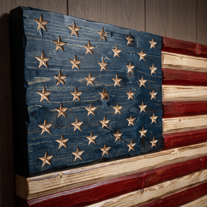 Earl's Hand-Carved USA Flag