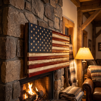 Earl's Hand-Carved USA Flag