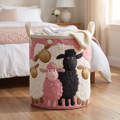 Noeleen's Handquilted Sheep Basket