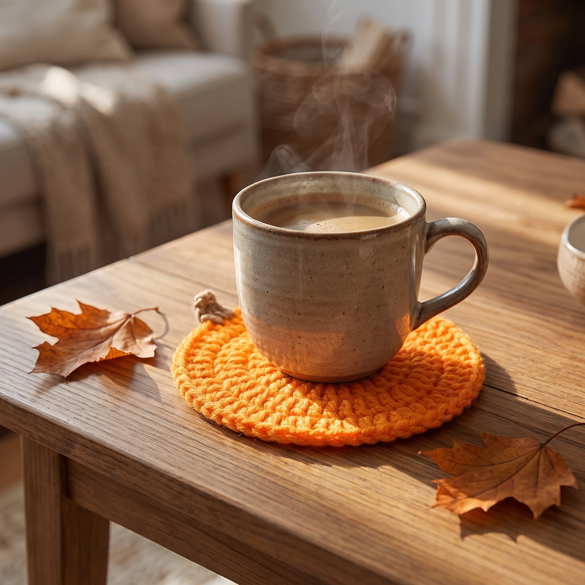 Coaster under a mug