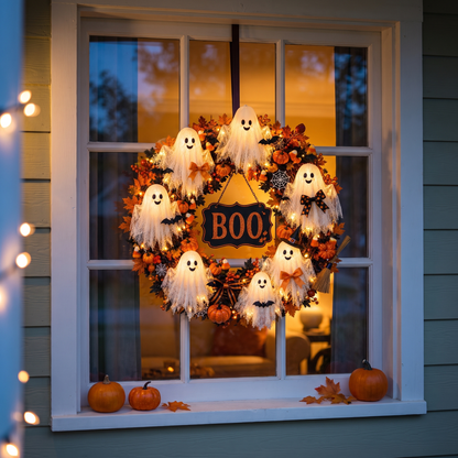 Annette's Handmade Ghost Wreath