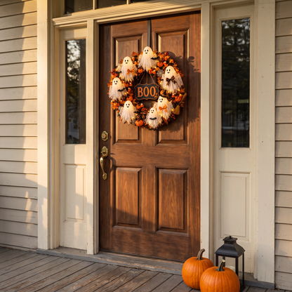 Annette's Handmade Ghost Wreath