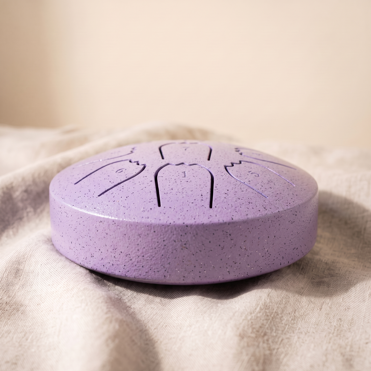 Hand-tuned rain drum in lavender