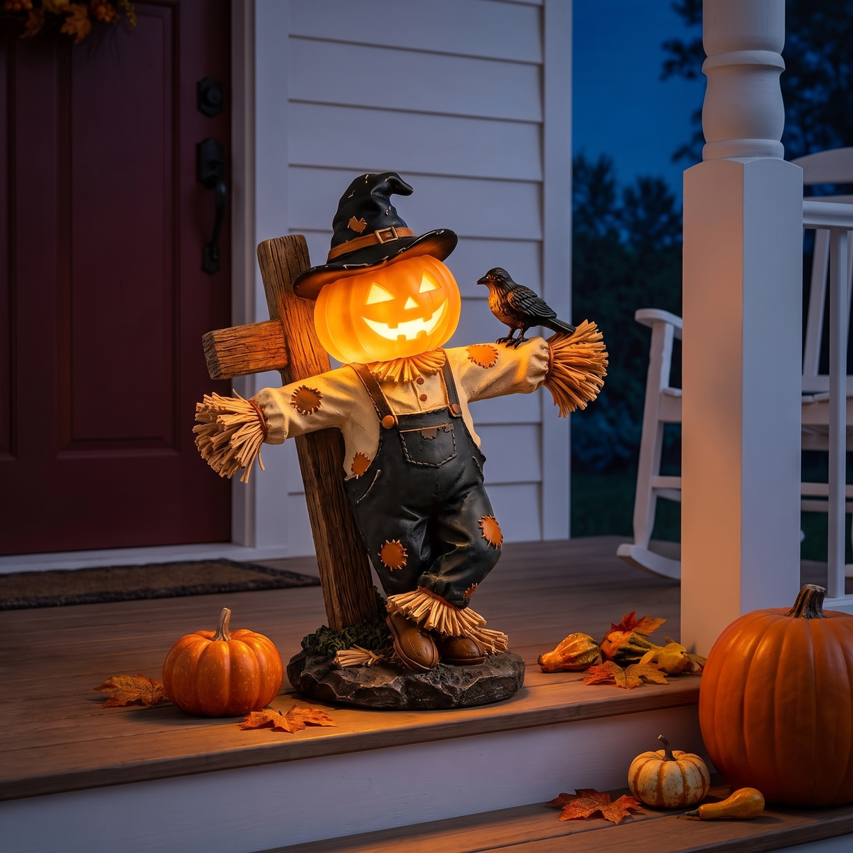 Arlene's Last Lighted Scarecrows