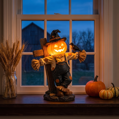 Arlene's Last Lighted Scarecrows