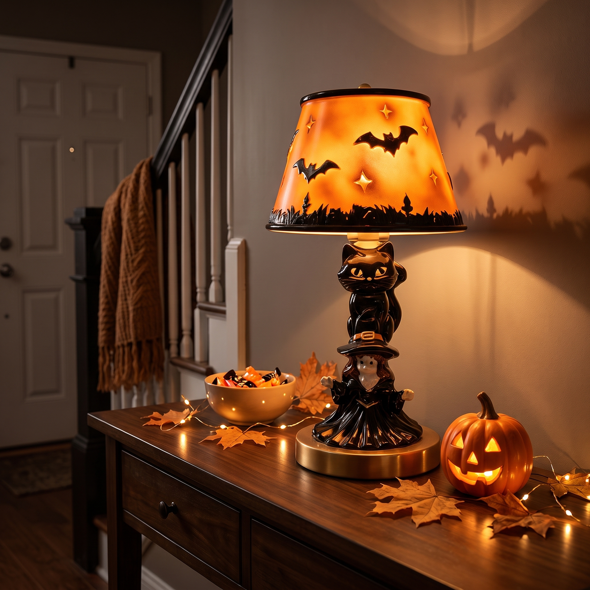 Rita's Handmade Halloween Glass Lamps
