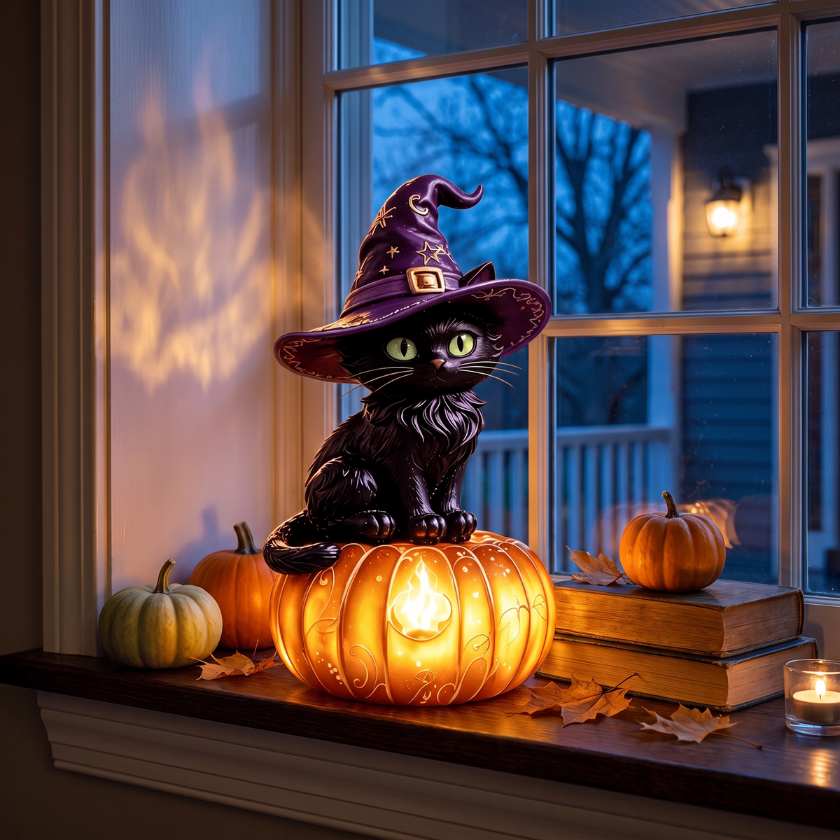 Rita's Handmade Halloween Glass Lamps