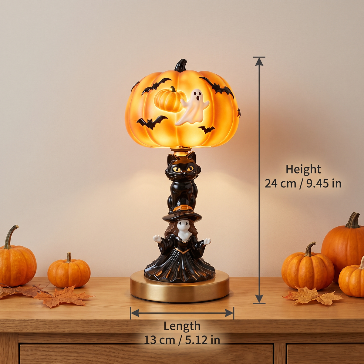 Rita's Handmade Halloween Glass Lamps
