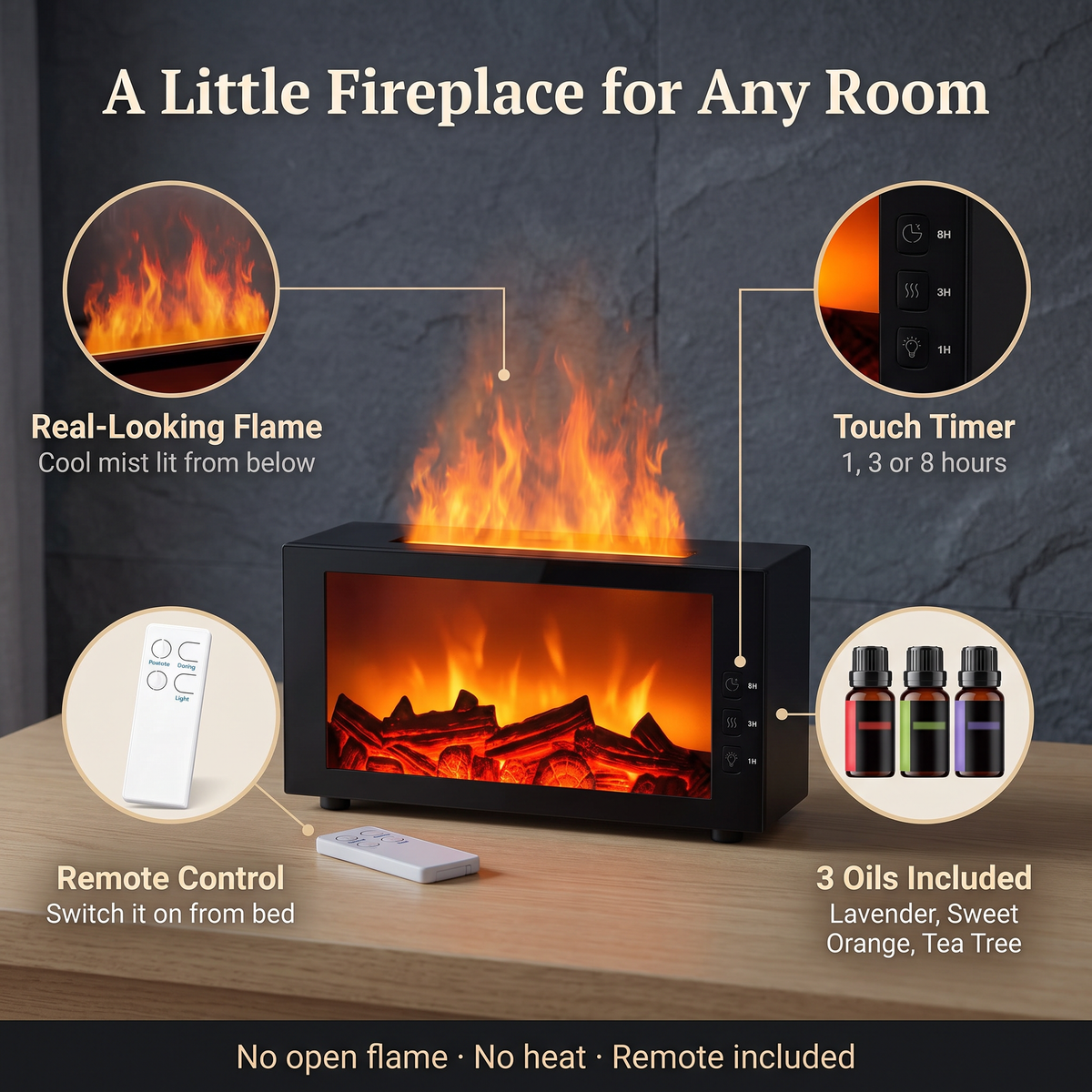 Murdo's Fireplace Diffuser – features