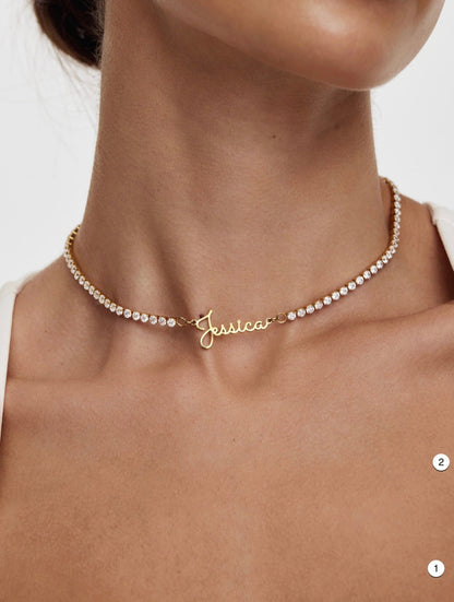 The Celeste — pearl and crystal chain detail