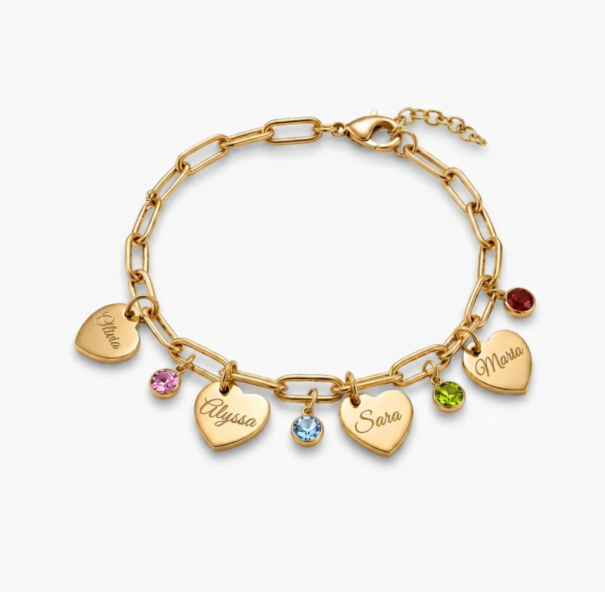 The Florence — heart charm engraving close-up