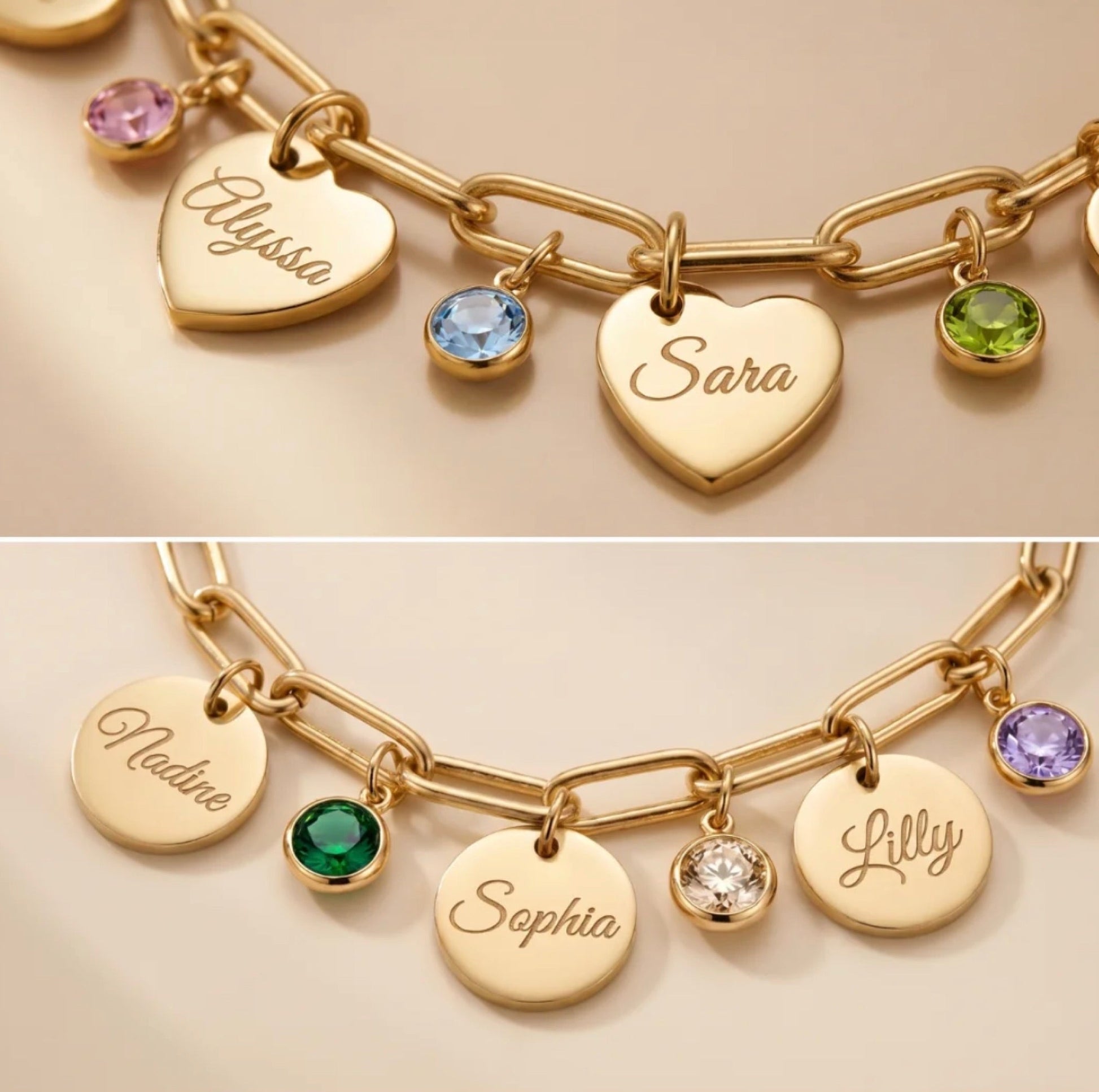 The Florence family charm bracelet — detail