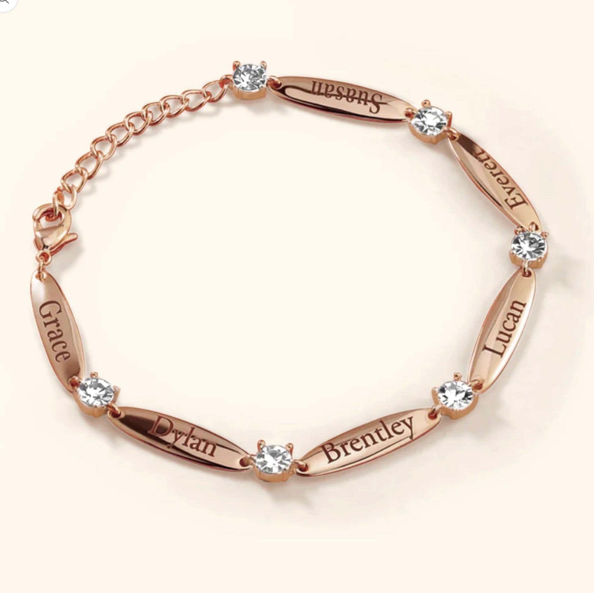 The Luna name bracelet — silver