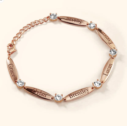 The Luna name bracelet — silver