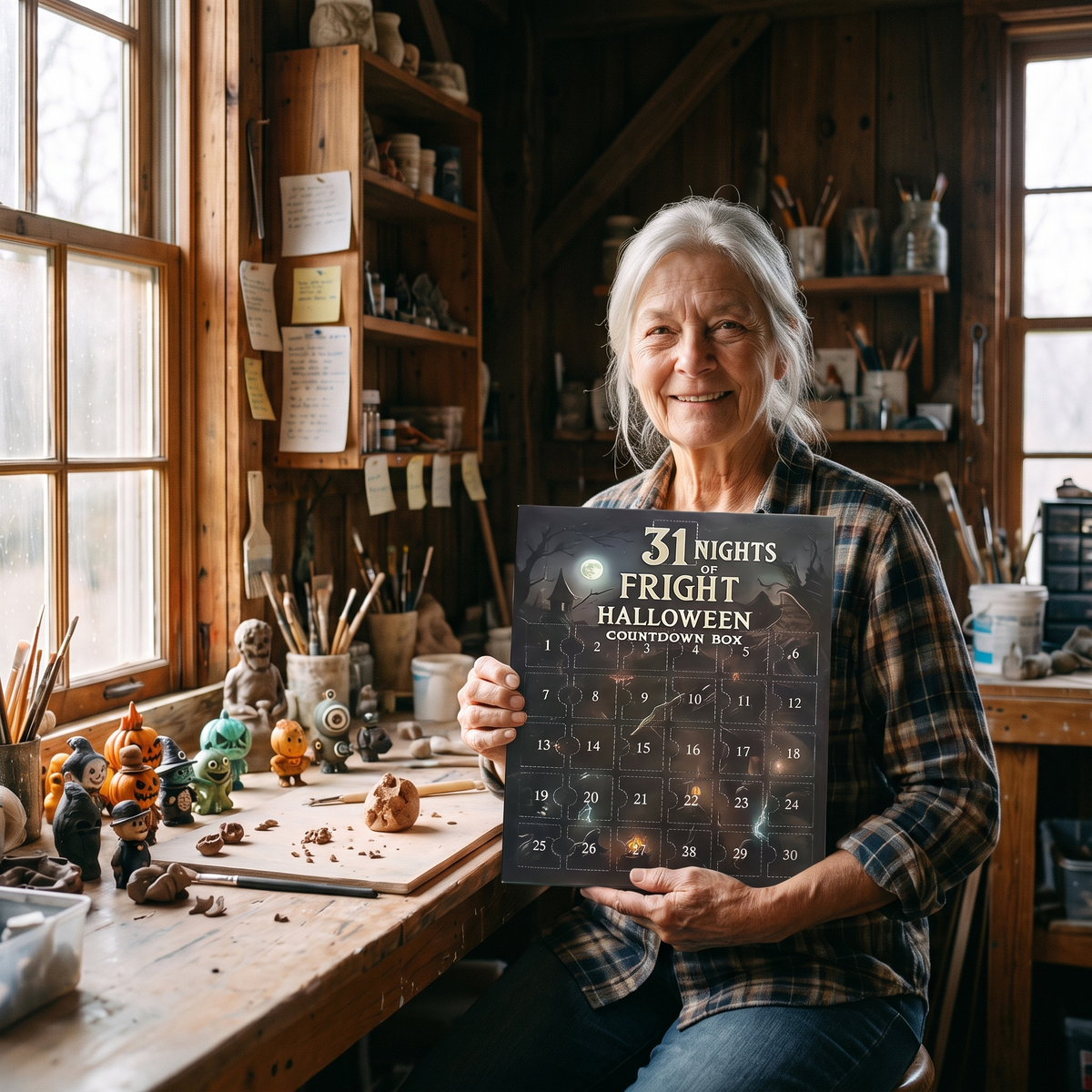 Nell's "31 Nights of Fright" Halloween Calendar with Handmade Figures