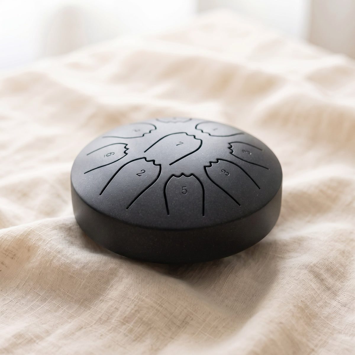 Rain drum, standard size, charcoal matte black finish